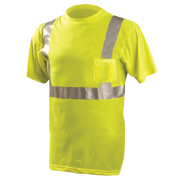 Occunomix Class 2 Hi Vis Spun Polyester T-Shirt LUX-SSETP2 Yellow Front