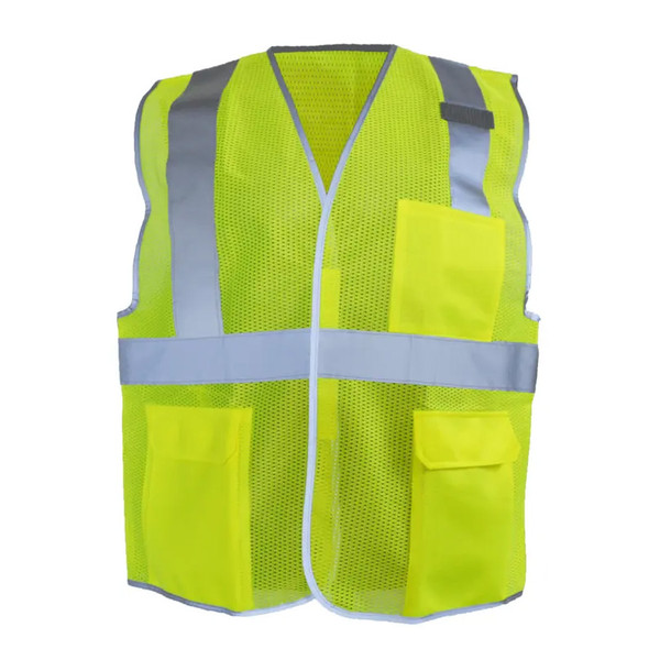 Occunomix Class 2 Hi Vis Mesh Safety Vest LUX-SSGC Yellow Front