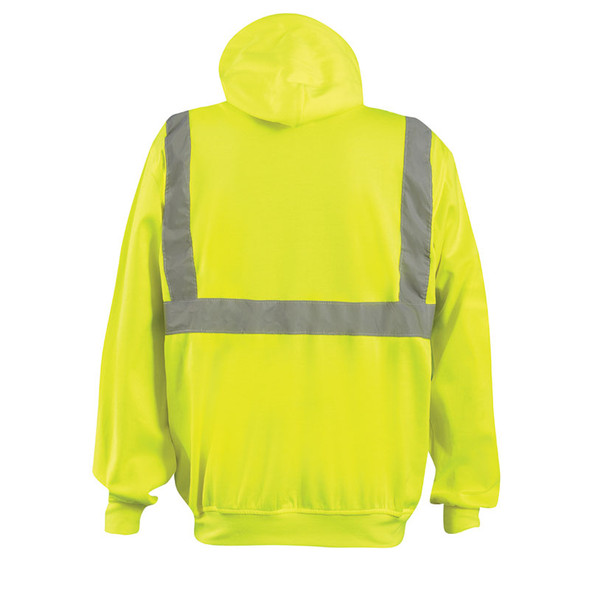 Occunomix Class 2 Hi Vis Hooded Sweatshirt LUX-SWTLH Back