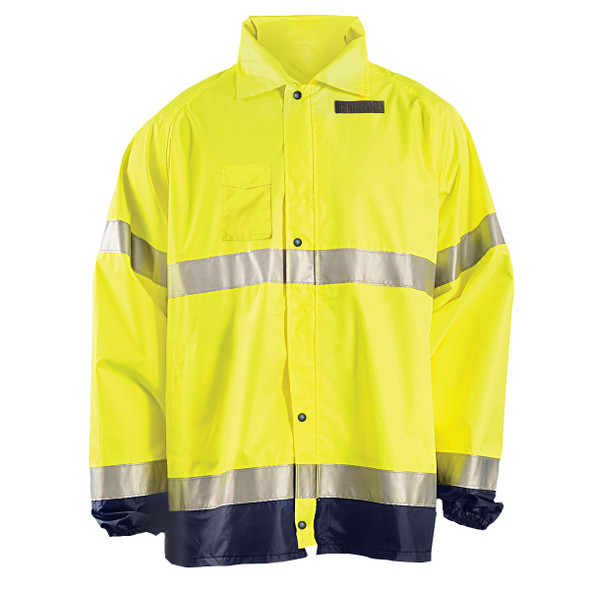 Occunomix Class 3 Hi Vis Breathable Rain Jacket LUX-TJR Yellow Front