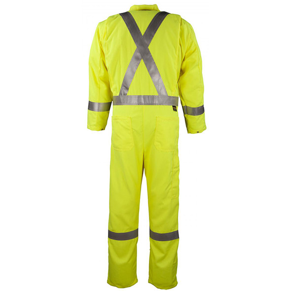 Big Bill FR Class 3 X-Back Hi Vis Yellow Tecasafe Unlined Coverall 1328TY7 Back