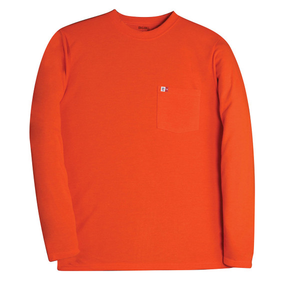 Big Bill FR Long Sleeve T-Shirt 8 oz. Knit DW5PD8 Orange