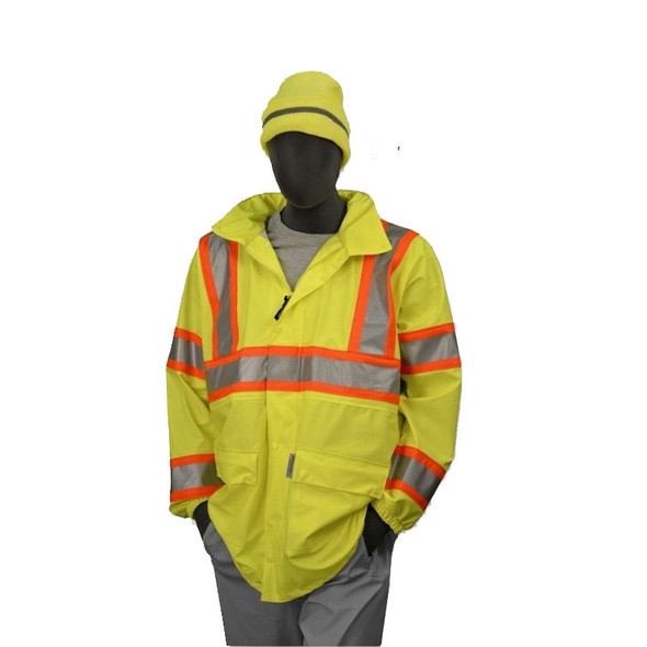 PortWest Class 3 Hi Vis Classic Raincoat UH445