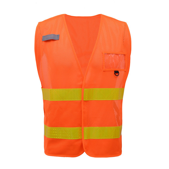 GSS Non-ANSI Enhanced Visibility Orange Mesh Vest 3112 Front