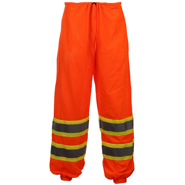 Reflective Pants - GSS Class E Hi Vis Orange 2 Tone Trim Mesh Pants 3804