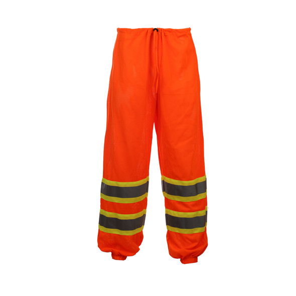 VKWEAR Men's Neon Reflective High Visibility Water Resistant Safety Work Pants - Yellow - Polyester - XL