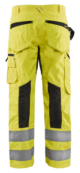 Blaklader Class E Hi Vis Yellow Black Bottom Rip Stop Pants 169918313399 Back