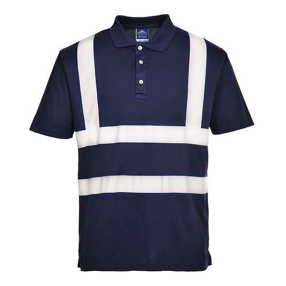 PortWest Enhanched Visibility Iona Polo Shirt F477 Navy