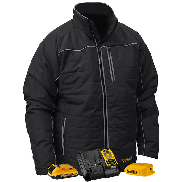 DEWALT DCHJ076A Heated Heavy Duty Work Coat Kit with 2.0Ah Battery