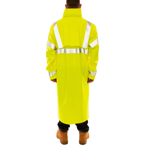 Tingley FR Class 3 Hi Vis Yellow Eclipse Raincoat C44122 Back