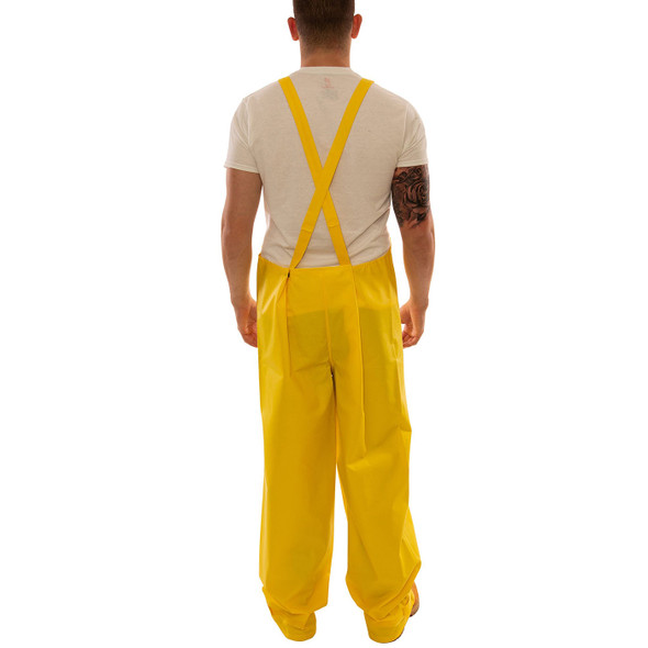 Tingley ASTM D6413 Industrial Yellow DuraScrim Rain Overalls with Fly Front O56107 Back