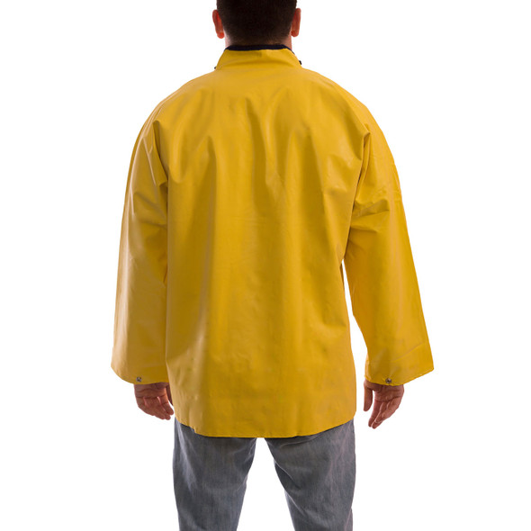 Tingley ASTM D6413 Industrial Yellow Magnaprene Chem Splash Jacket J12207 Back