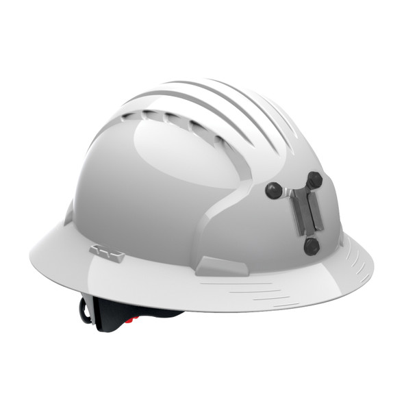 PIP Made in USA Full Brim Mining Hard Hat with 6-Point Ratchet Adjustment 280-EV6161M White