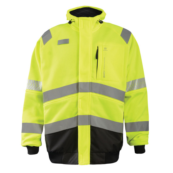 Occunomix Class 3 Hi Vis Yellow DOR Crossover Jacket SP-CROSSJKT Front Occunomix Class 3 Hi Vis Yellow DOR Crossover Jacket SP-CROSSJKT Front