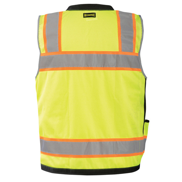 DeWALT Class 2 Hi Vis Green Heavy Duty Surveyor Vest with Black