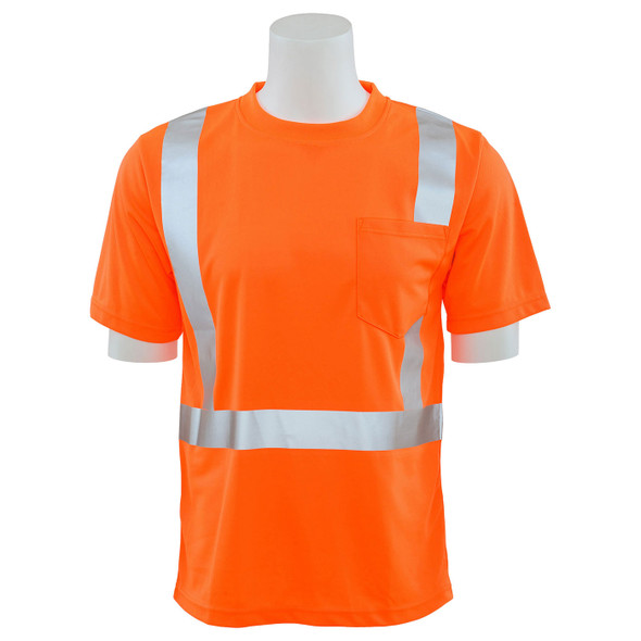 ERB Class 2 Hi Vis Orange Moisture Wicking T-Shirt 9006S-O Front