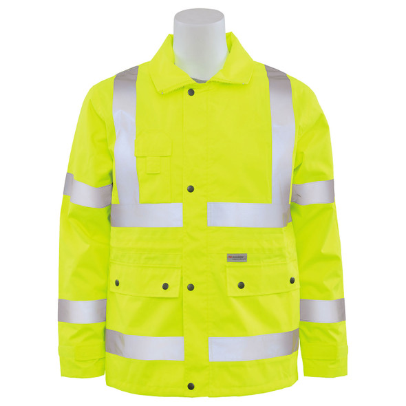 ERB Class 3 Hi Vis Lime Raincoat S371-L Front