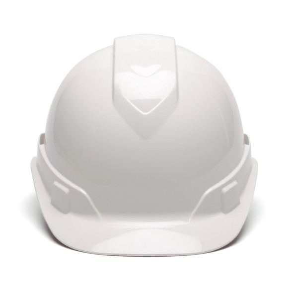 Pyramex Ridgeline Cap Style 4-Point Ratchet Hard Hats HP4410 White Front