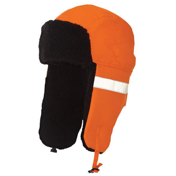 Tough Duck Non-ANSI Hi Vis Aviator Hat i15516 Fluorescent Orange