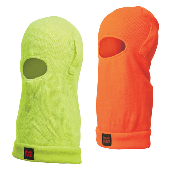 Tough Duck Non-ANSI Hi Vis Acrylic Fleece Lined Balaclava with Hard Hat Straps i26516 