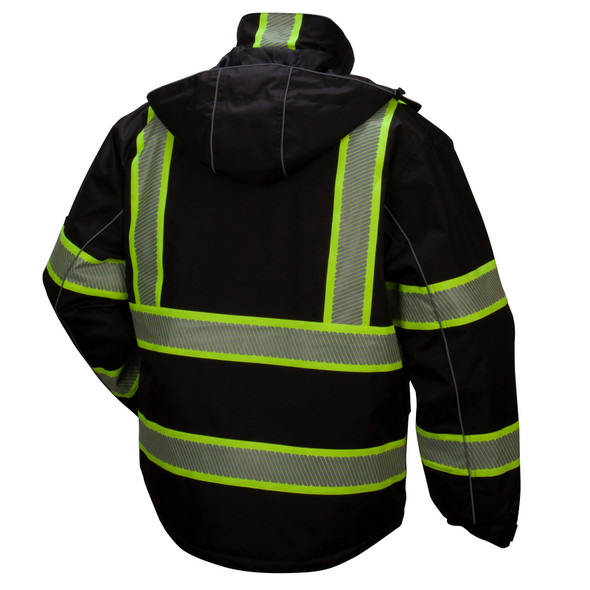 Pyramex Class 1 Enhanced Visibility Two-Tone Segmented Tape Parka RPB3511 Back