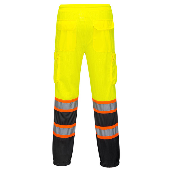 PortWest Class E His Yellow Black Bottom Mesh Overpants US388 Back