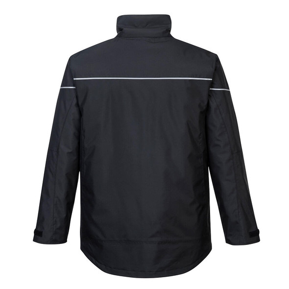 PortWest Black Winter Jacket PW362 Back