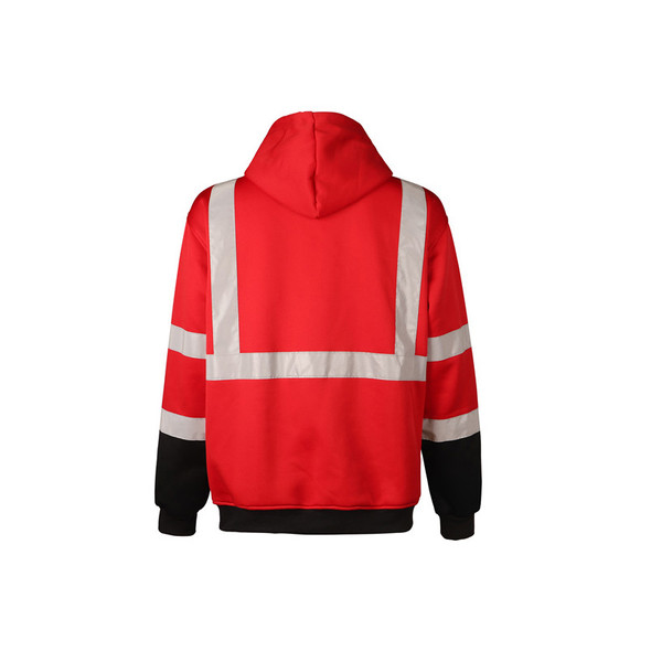 GSS Non-ANSI Enhanced Visibility Red Pullover Hoodie 7014 Back