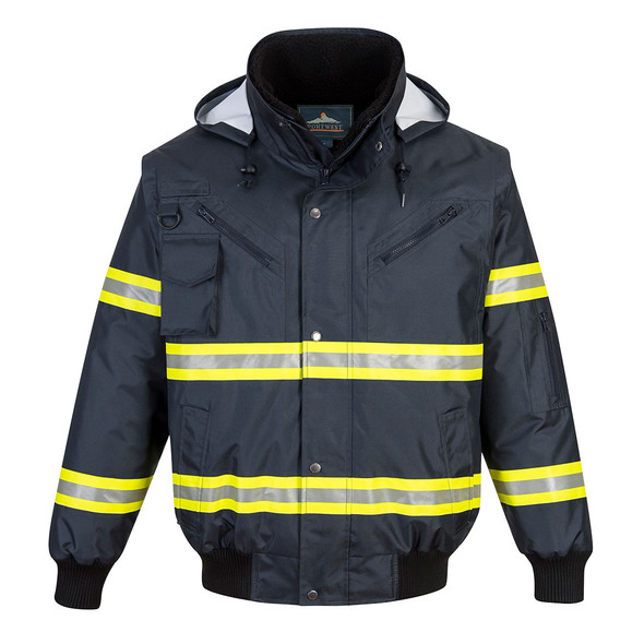 PortWest Class 3 Hi Vis Classic Raincoat UH445