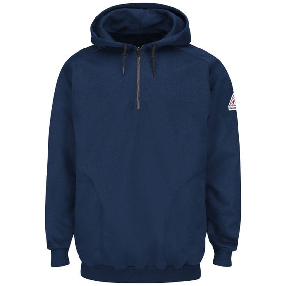 Bulwark FR Zip-Front Fleece Hooded Sweatshirt SMH6
