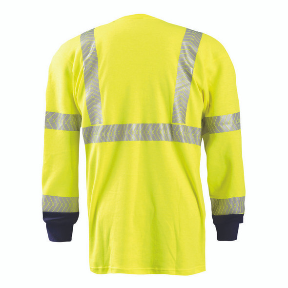 Occunomix FR Class 3 Hi Vis Segmented Long Sleeve T-Shirt FR-TM224 Back