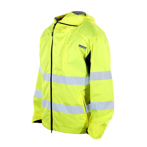 Kishigo Premium Black Series Windbreaker Jacket Lime WB102 side