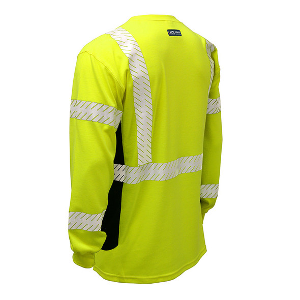 Kishigo FR Long Sleeve T-Shirt Hi Vis F406 Reg - F406T Tall side 1