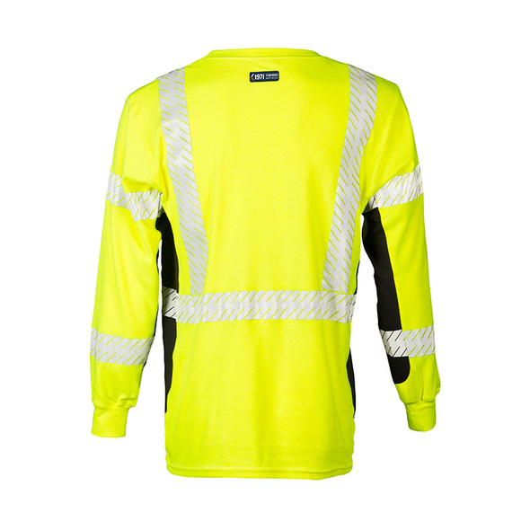 Kishigo FR Long Sleeve T-Shirt Hi Vis F406 Reg - F406T Tall back