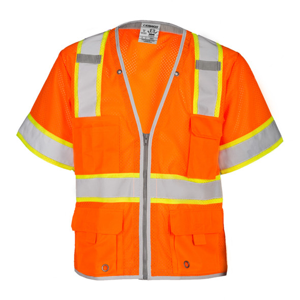 Kishigo Brilliant Series Premium Heavy Duty Vest 1551 Orange
