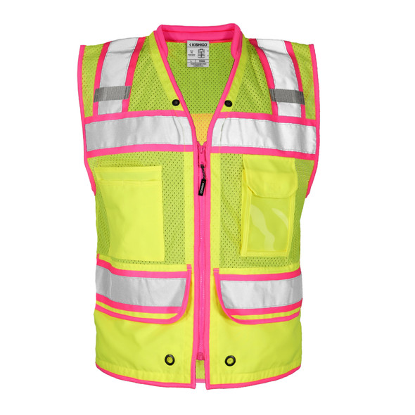 Kishigo High Performance Surveyors Zipper Vest S5004 Lime | S5005