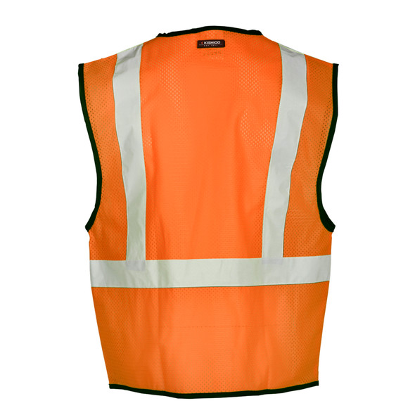 Kishigo Single Pocket Zipper Mesh Vest 1519 Lime | 1520 Orange