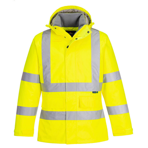 PortWest Eco Hi-Vis Winter Jacket Yellow EC60