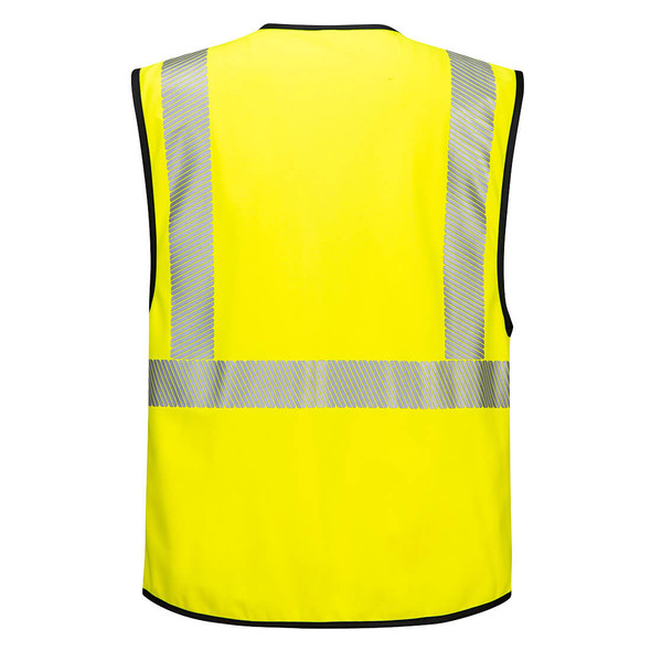 PortWest PW3 Hi-Vis Executive Vest Yellow-Black PW309