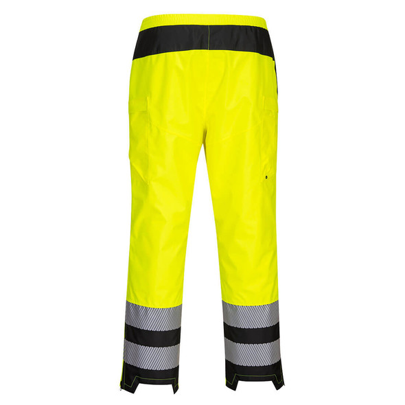 PortWest PW386 PW3 Hi-Vis Women's Rain Pants Yellow-Black - back