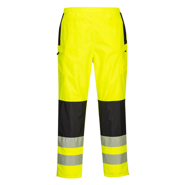 PortWest PW3 Hi-Vis Women's Rain Pants Yellow-Black PW386