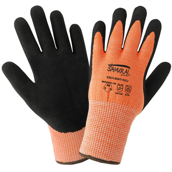 Samurai Glove® Cut, Abrasion, and Puncture Resistant Water Repellent, Low Temperature Gloves Dozen - CR318INT