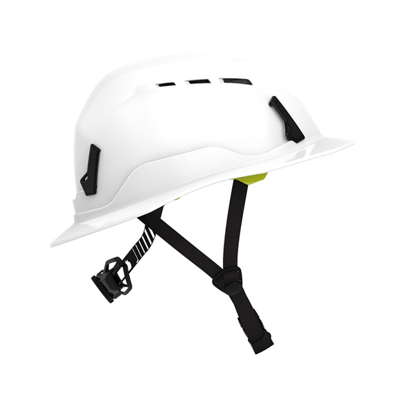 Fully Adjustable White Full-Brim Safety Helmet for Construction - NSI  Industries