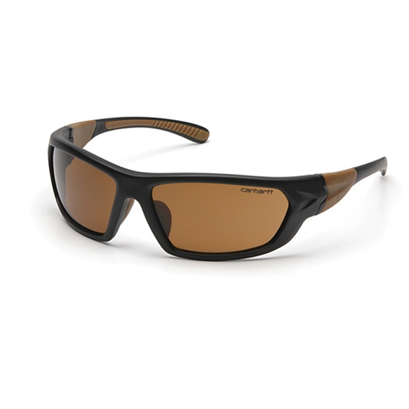 Carhartt Carbondale Safety Glasses Bronze Lens / Black-Tan Temples - CHB218D