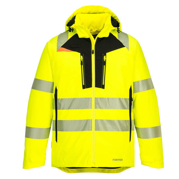 Portwest DX4 Hi-Vis Shell Rain Jacket Orange DX462
