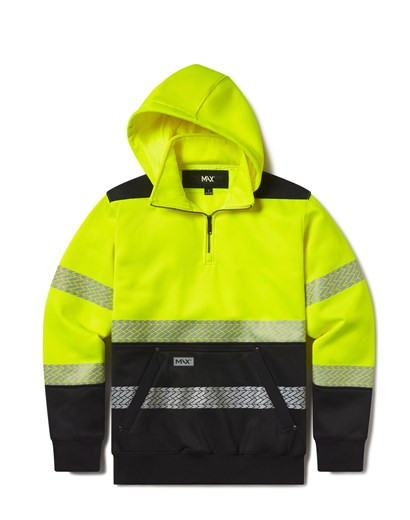 MAX Apparel Class 3 Orange Quarter-Zip Hooded Sweatshirt MAX653