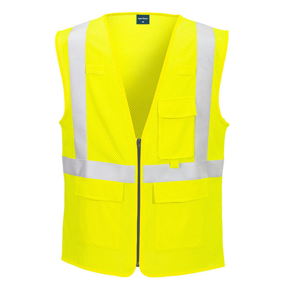 Portwest Modaflame Hi-Vis Class 2 FR Mesh Vest  Yellow FR611