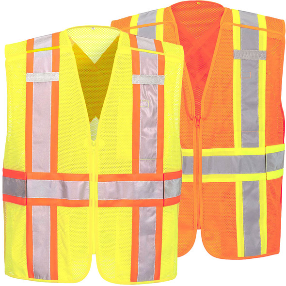 Portwest Hi-Vis Mesh X Back Expandable Breakaway Vest US393
