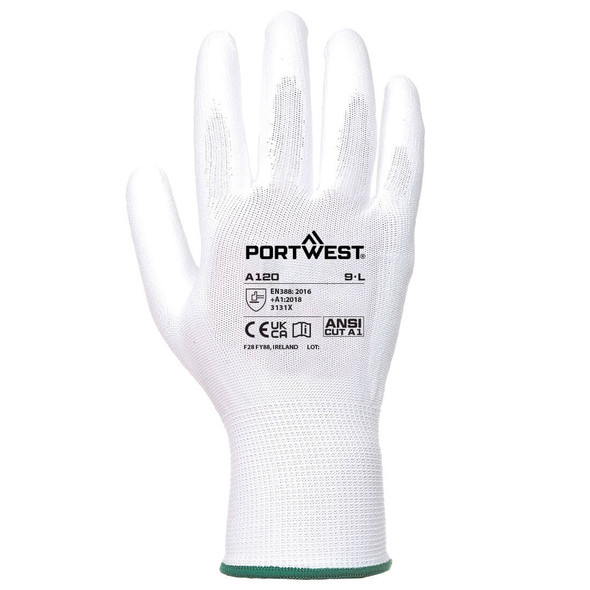 Portwest Grip 13 PU Palm Glove White A120