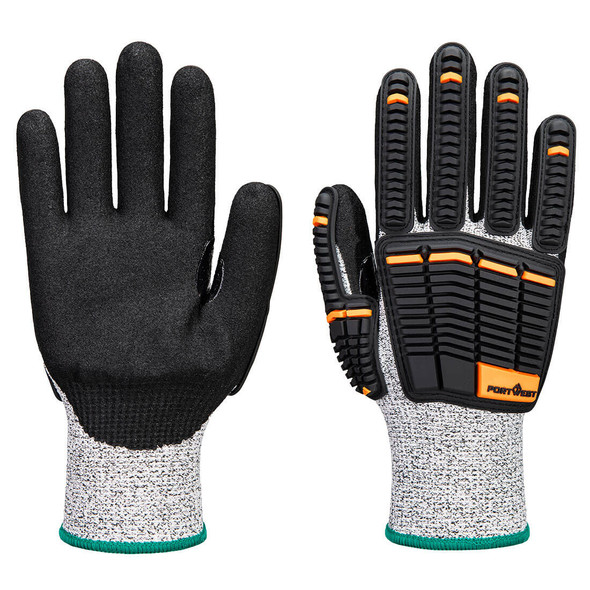 Portwest Impact C13 Nitrile Foam Glove A3 Gray-Black A718